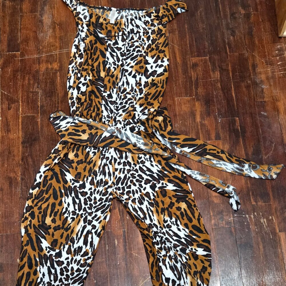 Tiger Print Jumpsuit / Romper